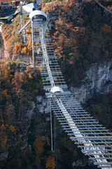Suspension bridge in the Skypark in Sochi, Russia