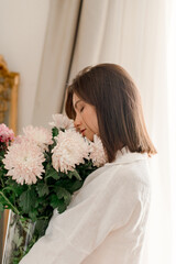 Young woman relaxing at home