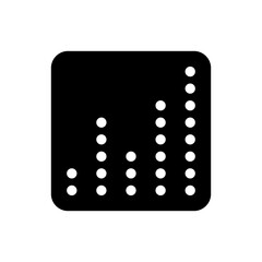 Equalizer, frequency with dots vector glyph icon