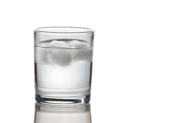 glass of water with ice
