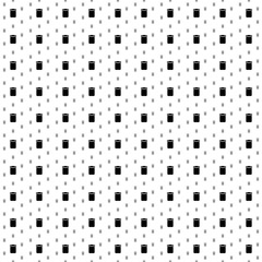 Square seamless background pattern from geometric shapes are different sizes and opacity. The pattern is evenly filled with black trash symbols. Vector illustration on white background