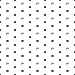 Square seamless background pattern from geometric shapes. The pattern is evenly filled with black chat symbols. Vector illustration on white background