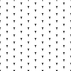 Square seamless background pattern from geometric shapes. The pattern is evenly filled with black funnel symbols. Vector illustration on white background