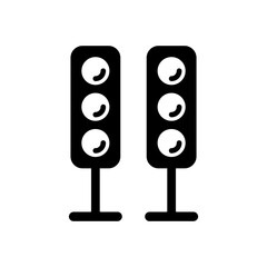 Sound system speakers vector glyph icon