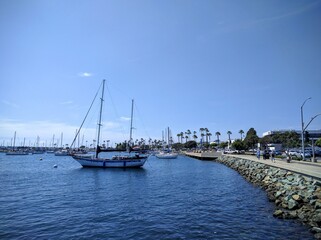 Fototapeta na wymiar A boat in San Diego, CA - June 2016