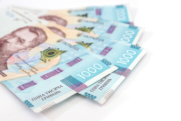 1000 hryvnia banknotes.