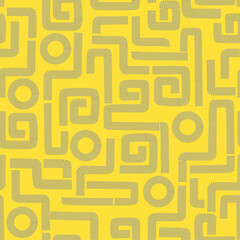Geometric print of a maze of bar-striped lines. Vector