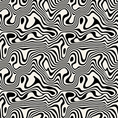 Obraz premium Vector seamless pattern. Abstract grunge texture with monochrome fluid stains. Creative background with blots. Decorative design with marble effect. Can be used as swatch for illustrator