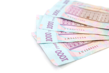 1000 hryvnia on white.