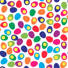 Seamless vector easter eggs pattern. Colorful endless background. EPS 10