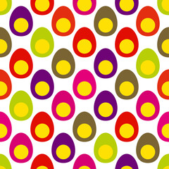 Seamless vector easter eggs pattern. Colorful endless background. EPS 10