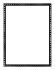 Silver frame for paintings, mirrors or photo isolated on white background