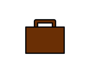 Briefcase line icon. Vector symbol in trendy flat style on white background. Office sing for design.