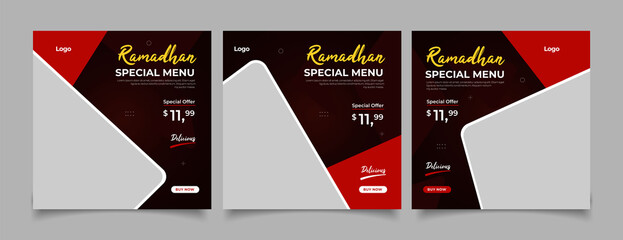 ramadan banner ads. ramadan social media post.