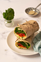 Vegan and gluten free wrap