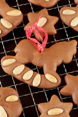 Soft gingerbread cookies with almonds series image 14
