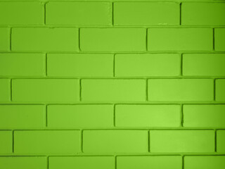Green brick wall background texture