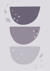 Lilac background with abstract shapes