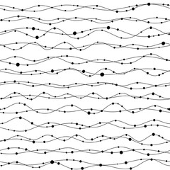 Black and white abstract vector seamless pattern