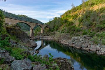 Fototapeta na wymiar Mountain Quarries Railroad Bridge