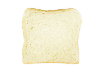 Toast bread isolated on white background top view