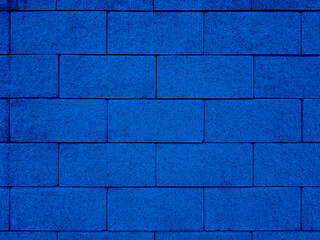 Blue color brick wall texture.