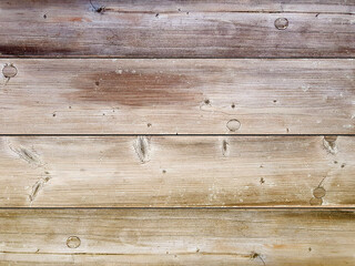 Obraz premium Top view of brown background wooden planks board texture.