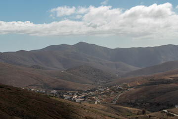 Beautiful view of Fuerteventura, Canary Islands, Spain. Fuerteventura is a windy island and the...