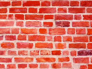 Obraz premium Red brick wall texture background.