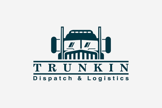 Truck abstract logo, get trunkin, dispatch and logistics template vector. Design Vector Icon Illustration Template Element