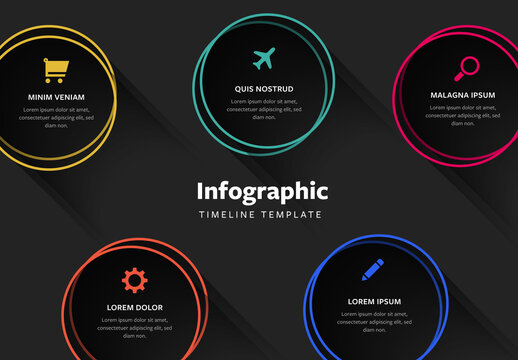 Abstract Colored Circle Infographic