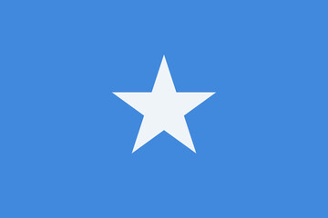 Federal Republic of Somalia flag. Official colors. Correct proportion