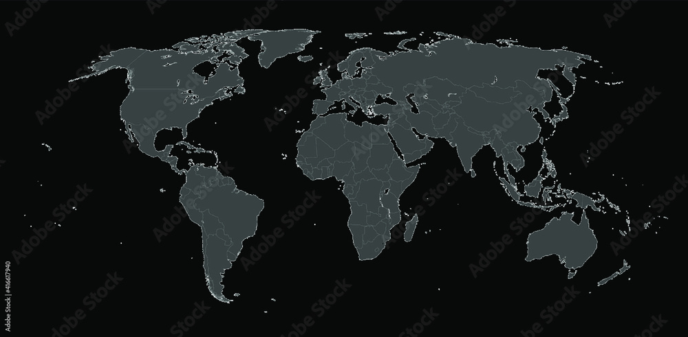 Poster world map in pixel art style. concept of global social network of planet earth.
