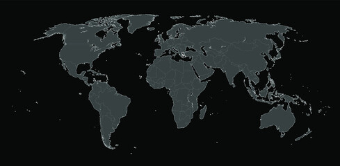 World map in pixel art style. Concept of Global social network of planet Earth.