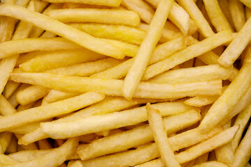background of french fries close up macro