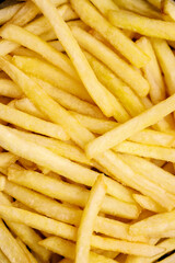 background of french fries close up macro
