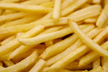 background of french fries close up macro