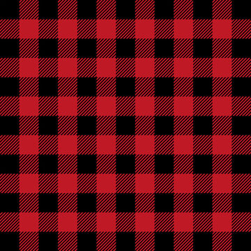 Black and Red Rustic Buffalo Plaid Pattern