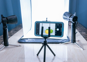 behind the scene of mobile product photography