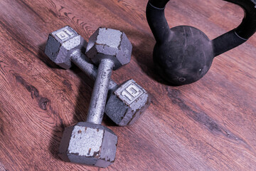 Close up of work out equipment