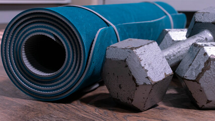 Close up of work out equipment