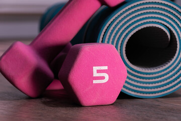 Close up of work out equipment