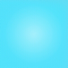 Pop art colorful comics book magazine cover. Dotted blue background. Cartoon funny retro pattern mock up. Vector halftone illustration. Sunburst, starburst shape.