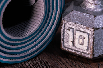 Close up of work out equipment