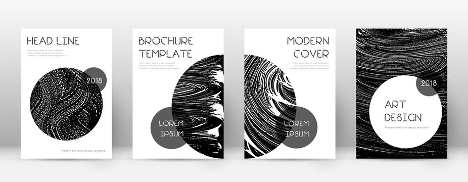 Cover page design template. Trendy brochure layout. Charming trendy abstract cover page. Black grung