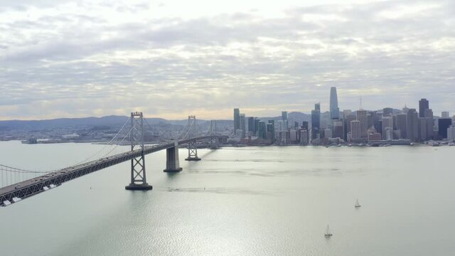 Aerial: panoramic view of the city, drone view