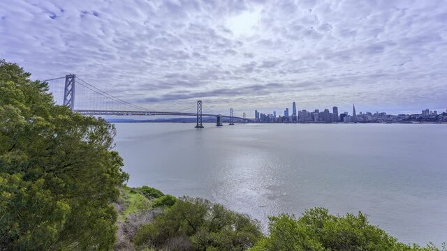 Time Lapse: Bay Bridge, cityscape and landscape
