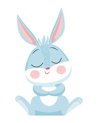 happy little rabbit cute character