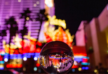 Las Vegas strip in lensball
