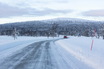 Fototapeta premium Swedish mountains in the winter